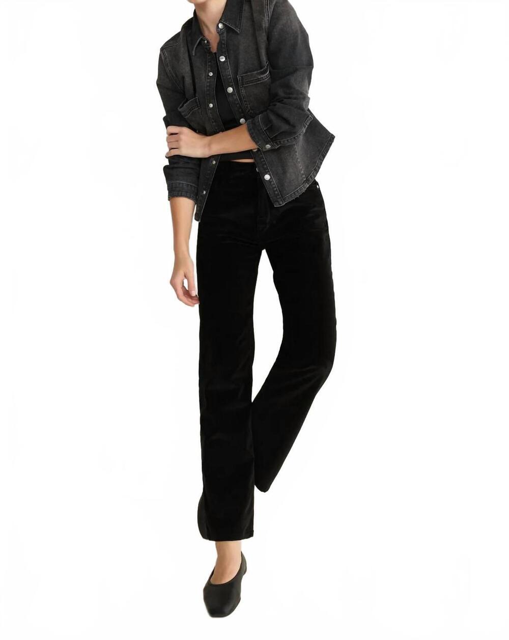 NEW WARP + WEFT 90's straight leg jeans in midnight velvet